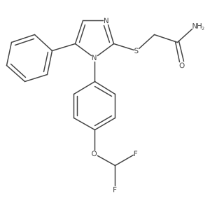 2-((1-(4-(difluoromethoxy)phenyl)-5-phenyl-1H-imidazol-2-yl)thio)acetamide结构式