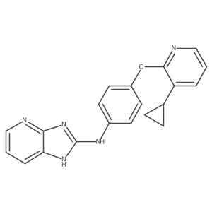 N-[4-[(3-Cyclopropyl-2-pyridinyl)oxy]phenyl]-3H-imidazo[4,5-b]pyridin-2-amine Structure