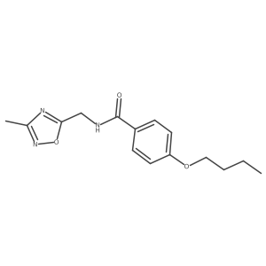 4-butoxy-N-((3-methyl-1,2,4-oxadiazol-5-yl)methyl)benzamide结构式