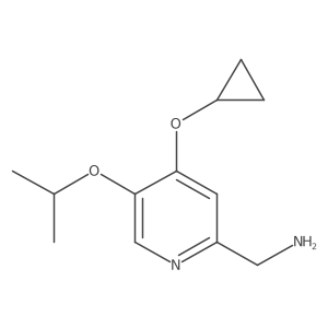 (4-Cyclopropoxy-5-isopropoxypyridin-2-YL)methanamine结构式