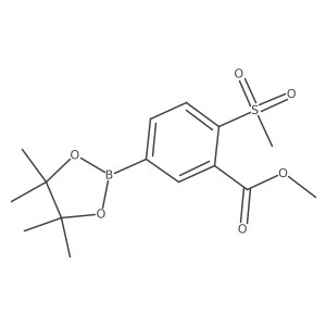 Methyl 2-(methylsulfonyl)-5-(4,4,5,5-tetramethyl-1,3,2-dioxaborolan-2-yl)benzoate结构式