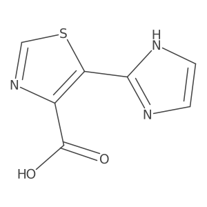 5-(1H-imidazol-2-yl)-1,3-thiazole-4-carboxylic acid结构式
