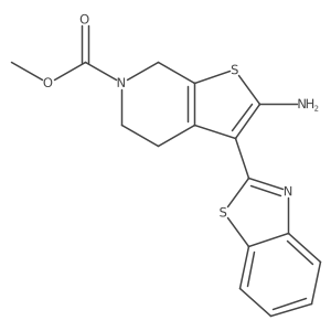methyl 2-amino-3-(benzo[d]thiazol-2-yl)-4,5-dihydrothieno[2,3-c]pyridine-6(7H)-carboxylate Structure