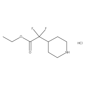 Ethyl 2,2-difluoro-2-(piperidin-4-yl)acetate hydrochloride Structure