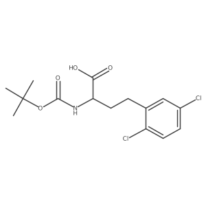 (R)-2-((tert-Butoxycarbonyl)amino)-4-(2,5-dichlorophenyl)butanoic acid结构式