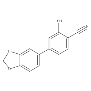 2-Cyano-5-(3,4-methylenedioxyphenyl)phenol结构式