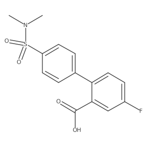 2-(4-N,N-Dimethylsulfamoylphenyl)-5-fluorobenzoic acid结构式