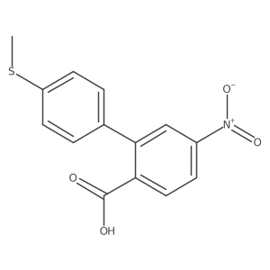 2-(4-Methylthiophenyl)-4-nitrobenzoic acid Structure