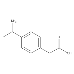 2-[4-(1-Aminoethyl)phenyl]acetic acid Structure