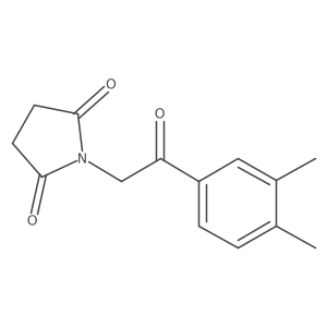 2,5-Pyrrolidinedione, 1-[2-(3,4-dimethylphenyl)-2-oxoethyl]- Structure