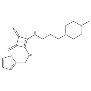 3-((Furan-2-ylmethyl)amino)-4-((3-(4-methylpiperazin-1-yl)propyl)amino)cyclobut-3-ene-1,2-dione Structure