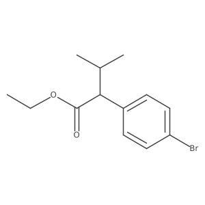 2-(4-Bromo-phenyl)-3-methyl-butyric acid ethyl ester结构式