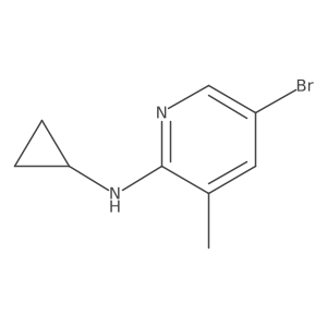 5-Bromo-N-cyclopropyl-3-methylpyridin-2-amine结构式