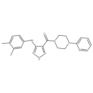 (5-((3,4-dimethylphenyl)amino)-1H-1,2,3-triazol-4-yl)(4-(pyridin-2-yl)piperazin-1-yl)methanone Structure