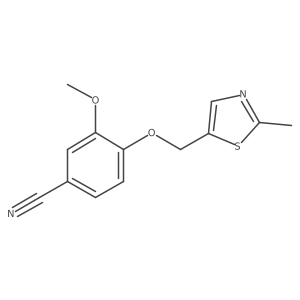 3-Methoxy-4-((2-methylthiazol-5-yl)methoxy)benzonitrile Structure