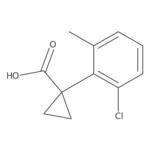 1-(2-Chloro-6-methylphenyl)cyclopropane-1-carboxylic acid Structure