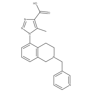 1H-1,2,3-Triazole-4-carboxylic acid, 5-methyl-1-[1,2,3,4-tetrahydro-2-(3-pyridinylmethyl)-5-isoquinolinyl]- Structure