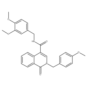 N-(3,4-dimethoxybenzyl)-2-(4-methoxybenzyl)-1-oxo-1,2-dihydroisoquinoline-4-carboxamide Structure