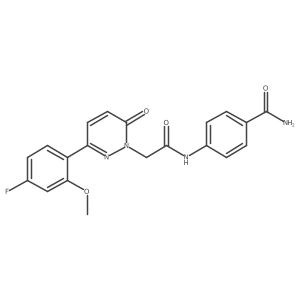 4-({[3-(4-fluoro-2-methoxyphenyl)-6-oxopyridazin-1(6H)-yl]acetyl}amino)benzamide Structure