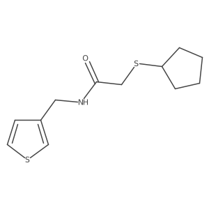 2-(cyclopentylthio)-N-(thiophen-3-ylmethyl)acetamide Structure