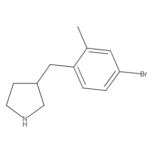 3-[(4-Bromo-2-methylphenyl)methyl]pyrrolidine结构式