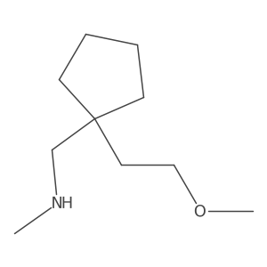 1-(1-(2-Methoxyethyl)cyclopentyl)-N-methylmethanamine结构式