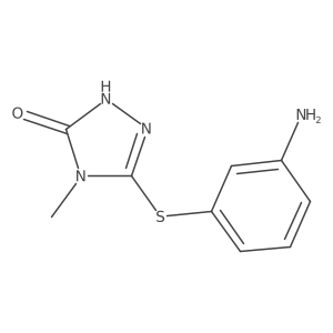 3-[(3-aminophenyl)sulfanyl]-4-methyl-4,5-dihydro-1H-1,2,4-triazol-5-one结构式