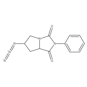 6-Azido-2-phenyltetrahydro-1H-pyrrolo[1,2-c]imidazole-1,3(2H)-dione结构式