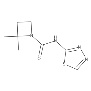 2,2-dimethyl-N-(1,3,4-thiadiazol-2-yl)azetidine-1-carboxamide Structure