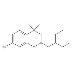 2-(2-Ethylbutyl)-4,4-dimethyl-1,3-dihydroisoquinolin-7-amine结构式