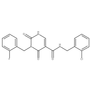 N-(2-chlorobenzyl)-3-(2-fluorobenzyl)-2,4-dioxo-1,2,3,4-tetrahydropyrimidine-5-carboxamide结构式