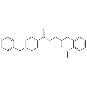 4-benzyl-N-{2-[(2-methoxyphenyl)amino]-2-oxoethyl}piperazine-1-carboxamide结构式