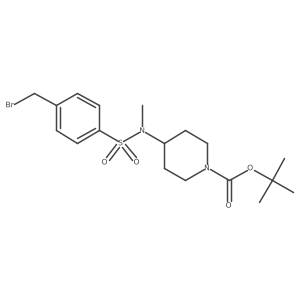 tert-Butyl 4-(4-(bromomethyl)-N-methylphenylsulfonamido)piperidine-1-carboxylate结构式