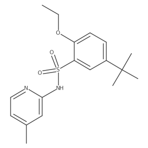 5-tert-butyl-2-ethoxy-N-(4-methyl-2-pyridinyl)benzenesulfonamide结构式