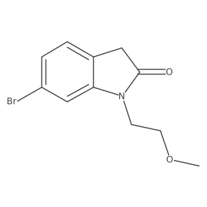 6-bromo-1-(2-methoxyethyl)-3H-indol-2-one结构式