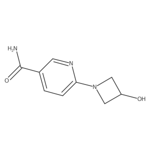 6-(3-Hydroxyazetidin-1-yl)nicotinamide结构式
