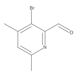 3-Bromo-4,6-dimethylpicolinaldehyde结构式