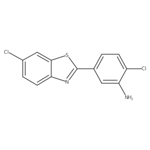 2-Chloro-5-(6-chloro-1,3-benzothiazol-2-yl)aniline结构式