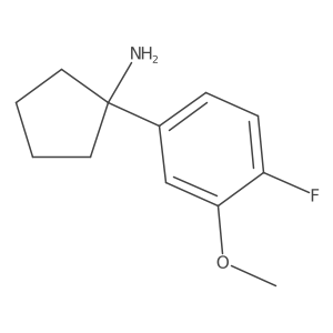 1-(4-Fluoro-3-methoxyphenyl)cyclopentan-1-amine结构式