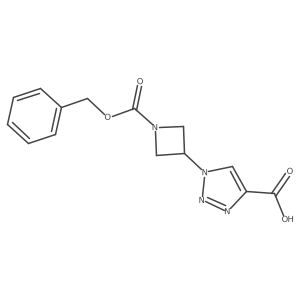 1-(1-((Benzyloxy)carbonyl)azetidin-3-yl)-1h-1,2,3-triazole-4-carboxylic acid结构式