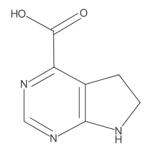 6,7-Dihydro-5H-pyrrolo[2,3-d]pyrimidine-4-carboxylic acid结构式