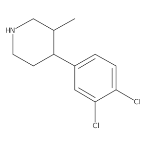 4-(3,4-Dichlorophenyl)-3-methylpiperidine Structure