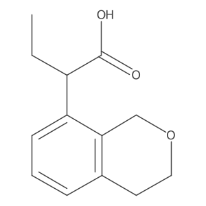 2-(3,4-dihydro-1H-2-benzopyran-8-yl)butanoic acid Structure