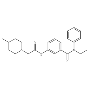 1-Piperidineacetamide, N-[3-[(ethylphenylamino)carbonyl]phenyl]-4-methyl- Structure