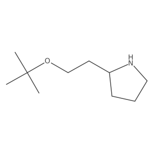 2-(2-(tert-Butoxy)ethyl)pyrrolidine结构式