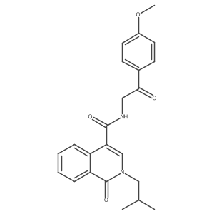 N-[2-(4-methoxyphenyl)-2-oxoethyl]-2-(2-methylpropyl)-1-oxo-1,2-dihydroisoquinoline-4-carboxamide Structure