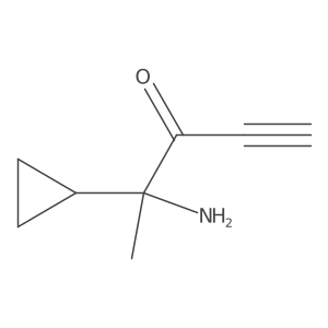 4-Amino-4-cyclopropylpent-1-yn-3-one结构式