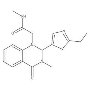 2-[2-(2-Ethyl-1,3-thiazol-5-YL)-3-methyl-4-oxo-2H-quinazolin-1-YL]-N-methylacetamide Structure