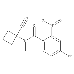 4-Bromo-N-(1-cyanocyclobutyl)-N-methyl-2-nitrobenzamide结构式