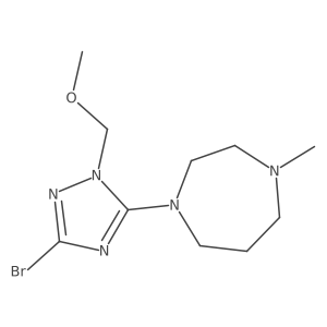 1-(3-bromo-1-(methoxymethyl)-1H-1,2,4-triazol-5-yl)-4-methyl-1,4-diazepane结构式